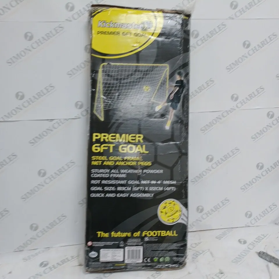 KICKMASTER KICKMASTER 6FT PREMIER FOOTBALL GOAL RRP £29.99