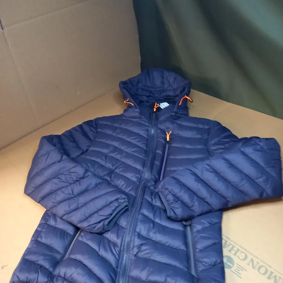 MENS SHELL PADDED BUBBLE COAT IN NAVY SIZE UNSPECIFIED