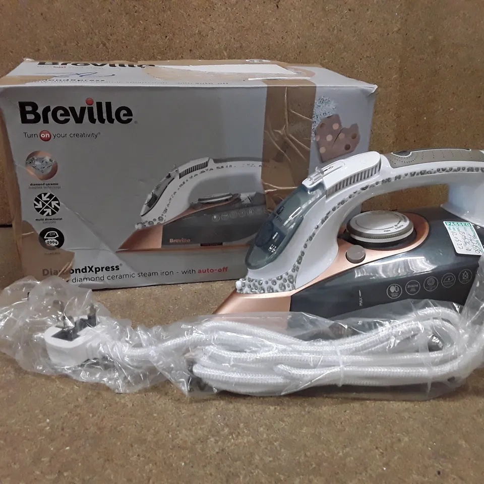 BOXED BREVILLE VIN401 DIAMONDXPRESS 3100W DIAMOND CERAMIC STEAM IRON 