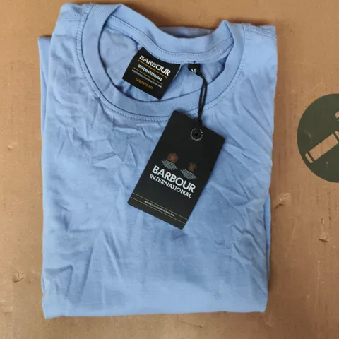 BARBOUR SHORT SLEEVE T-SHIRT IN BLUE SIZE MEDIUM