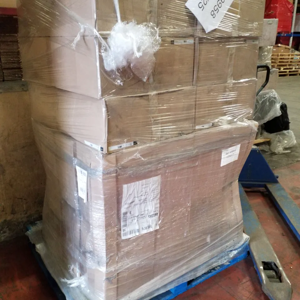 PALLET CONTAINING APPROXIMATELY 14 BOXED 341MM HANDLELSS CURVED DOORS IN CASHMERE GLOSS