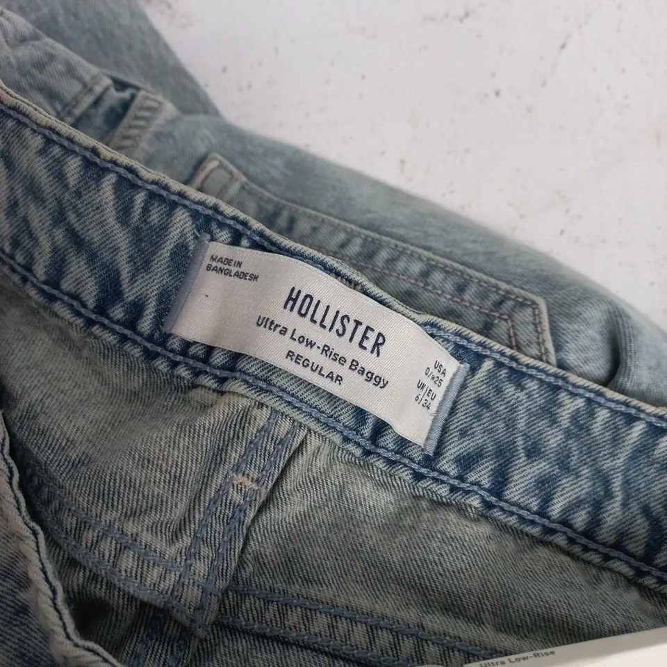 HOLLISTER ULTRA LOW-RISE BAGGY JEANS - UK 6