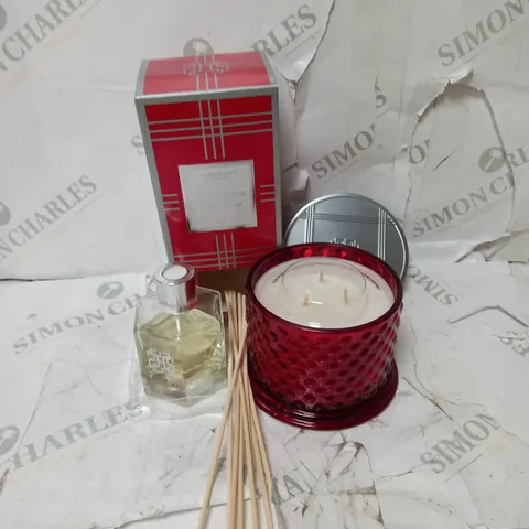 HOMEWORX BY HARRY SLATKIN & CO. 3 WICK CANDLE & REED DIFFUSER SET