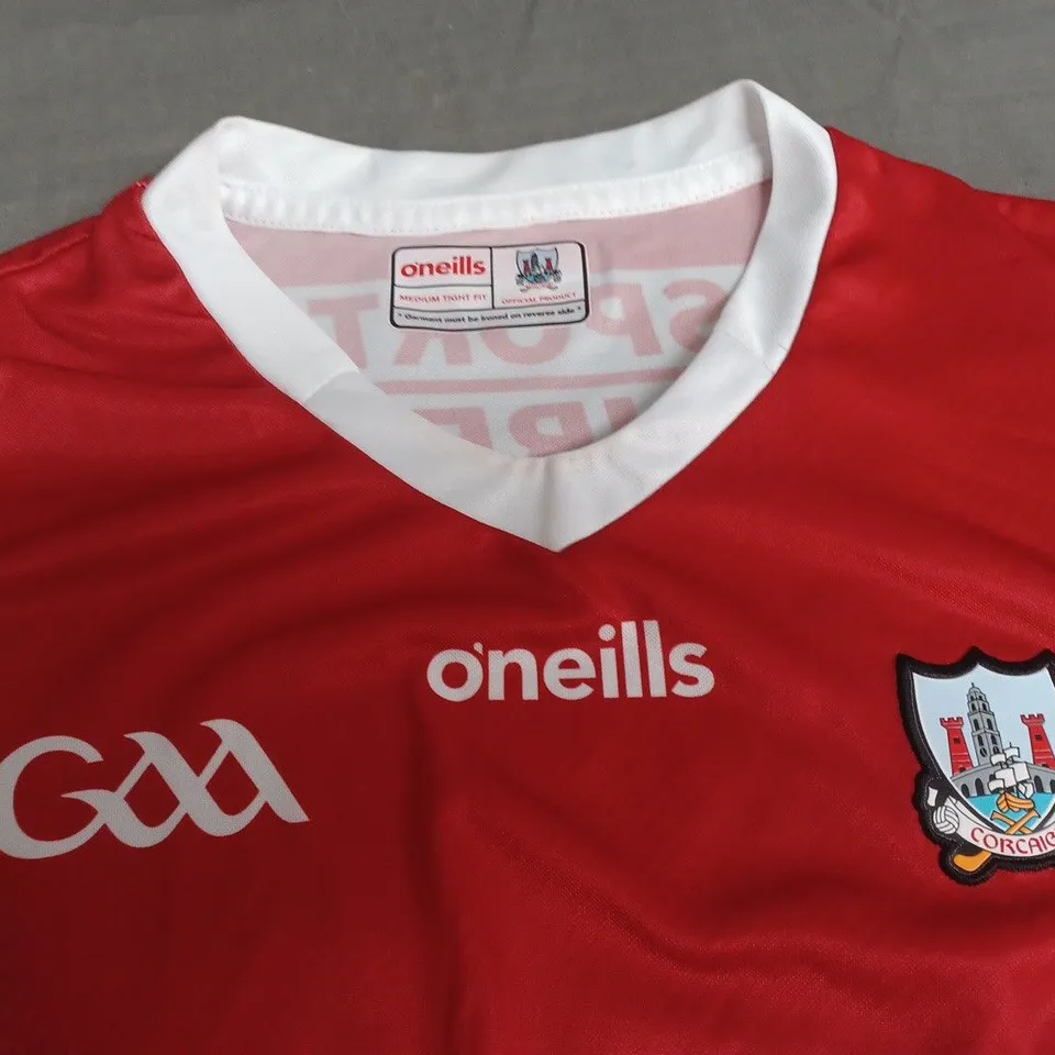 CORCAIGH O'NEILLS RED FOOTBALL SHIRT - MED TIGHT FIT