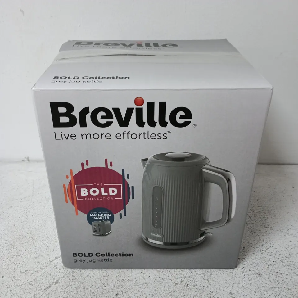 BREVILLE BOLD COLLECTION GREY JUG KETTLE – BOXED