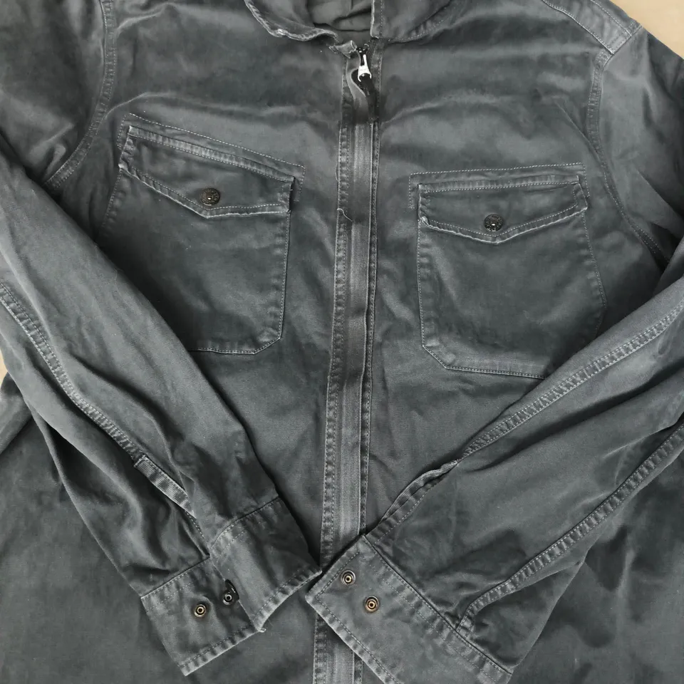 STONE ISLAND ZIP-UP JACKET IN NAVY SIZE UNSPECIFIED