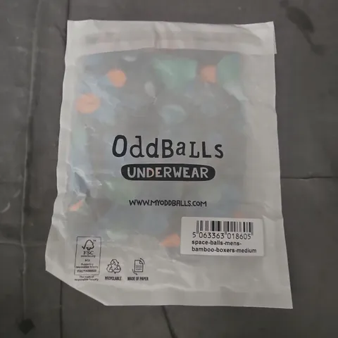 BAGGED ODDBALLS SPACE BALLS MENS BAMBOO BOXERS - MEDIUM