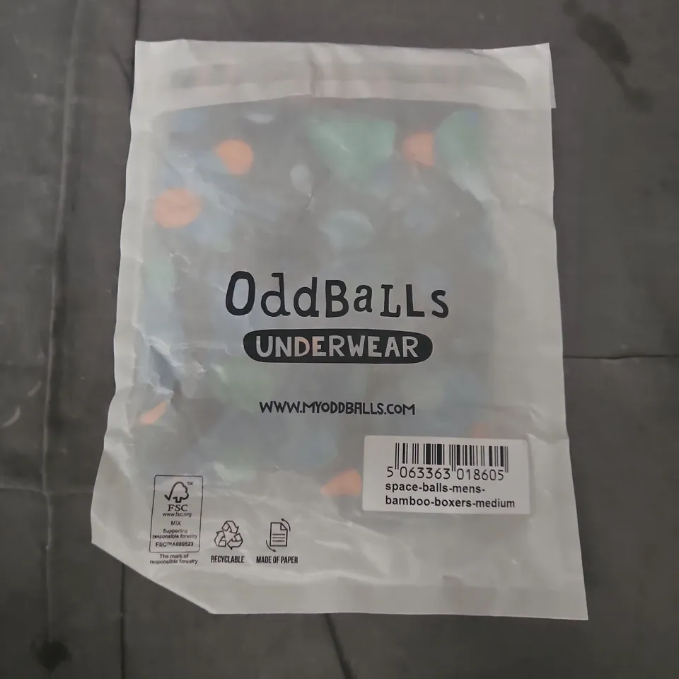 BAGGED ODDBALLS SPACE BALLS MENS BAMBOO BOXERS - MEDIUM