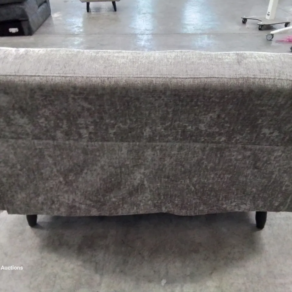 DESIGNER 2 SEATER FABRIC UPHOLSTERED SOFA IN GREY 