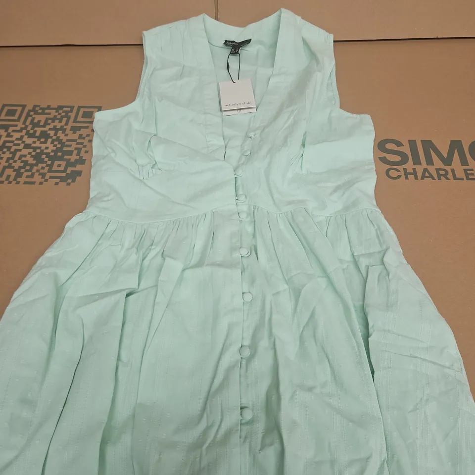 NOBODY'S CHILD SLEEVELESS MINT GREEN MIDI DRESS – UK 8 