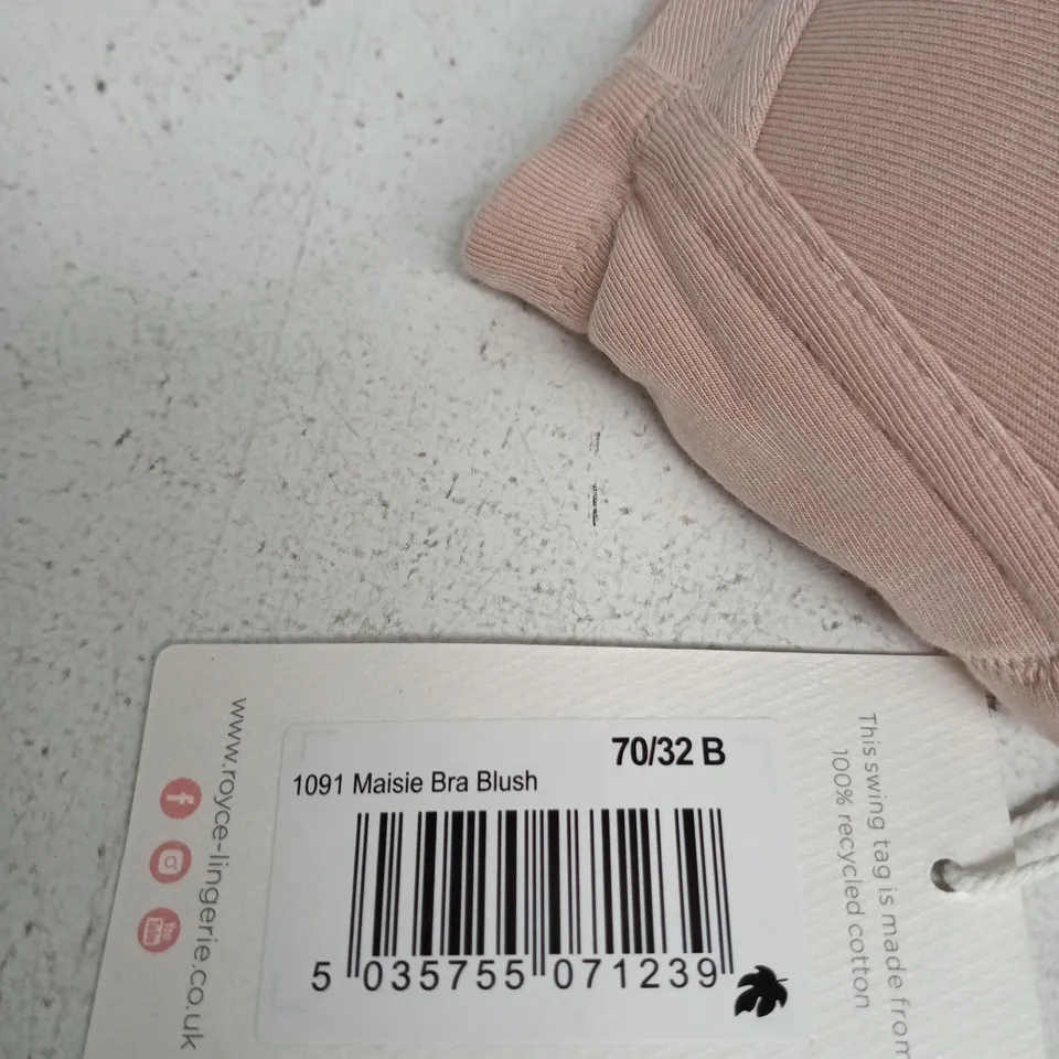 UK 32B ROYCE LINGERIE MAISIE BRA BLUSH – WIREFREE