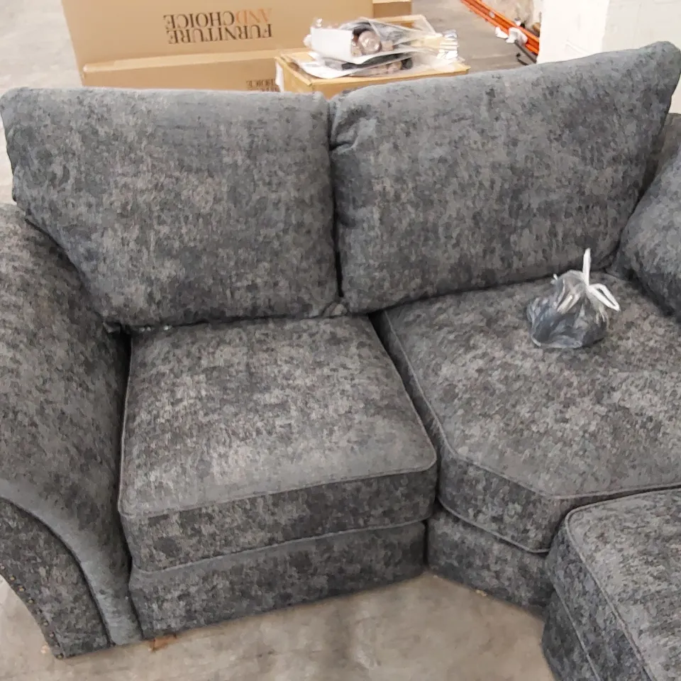 QUALITY DESIGNER FABRIC UPHOLSTERED CORNER SOFA