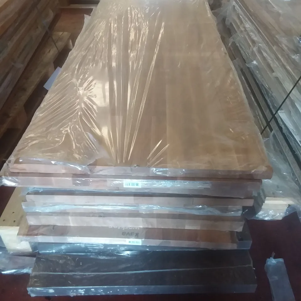 PALLET OF ASSORTED 3M SOLID WOOD WORKTOPS X11