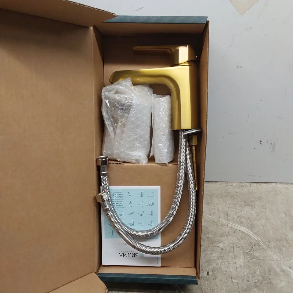 BOXED BRUMA NAUTIC BASIN MIXER WITH PUSH-OPEN WASTE - SUNRISE 