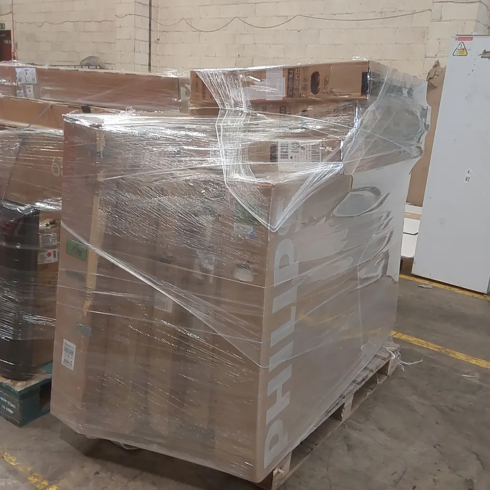 PALLET CONTAINING A LARGE QUANTITY OF ASSORTED DAMAGED TVs