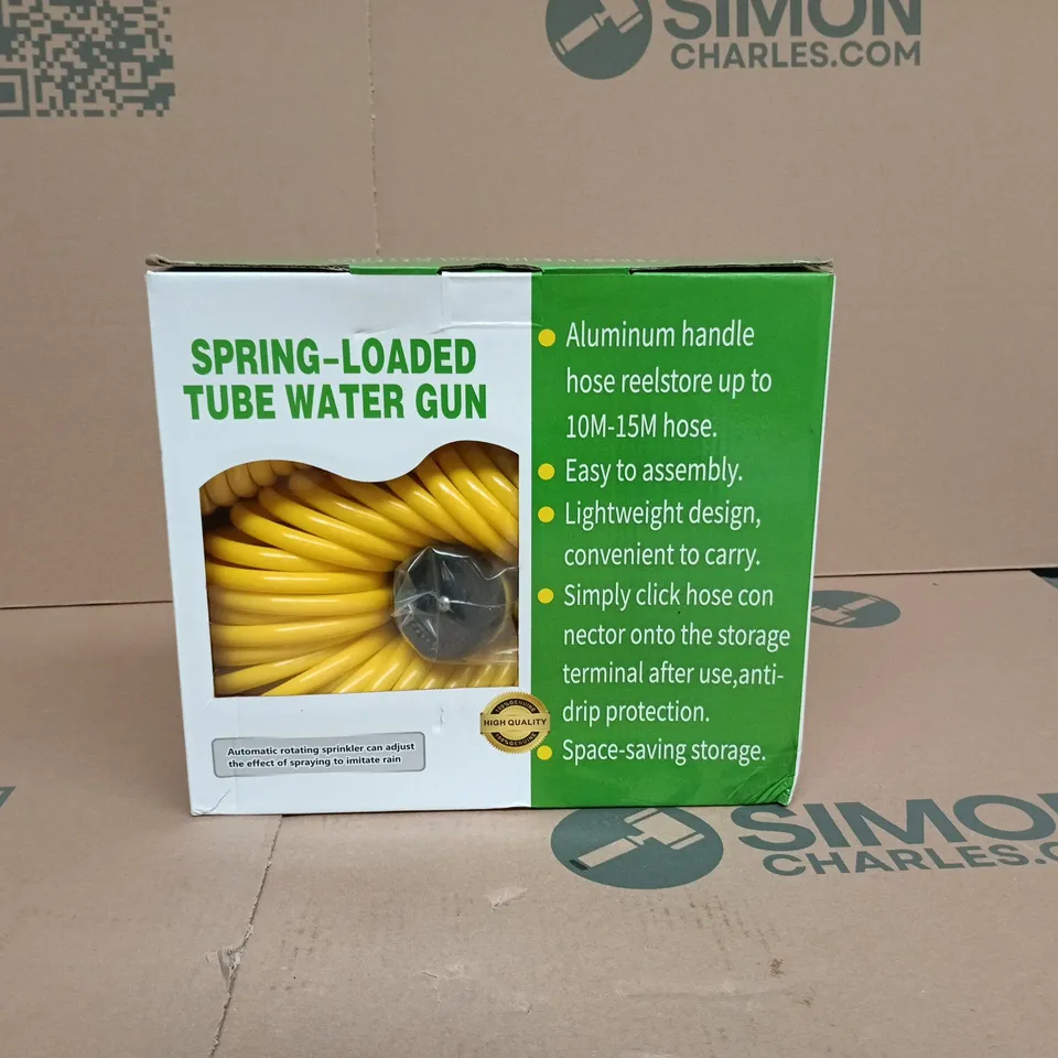 SPRING LOADED TUBE WATER GUN/HOSE BOXED