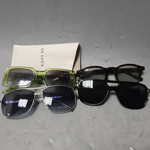 APPROXIMATELY 13 ASSORTED VISION CARE ITEMS TO INCLUDE - SUN GLASSES ,CARRY CASE 
