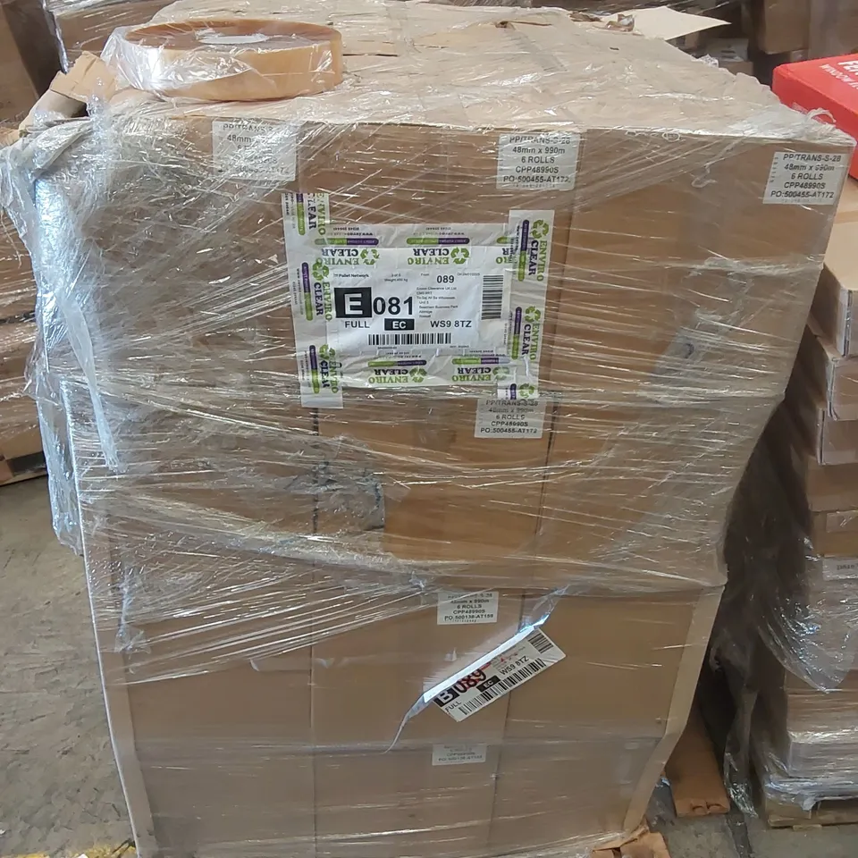 PALLET CONTAINING LARGE QUANTITY  OF EXTRA LARGE TAPE ROLLS