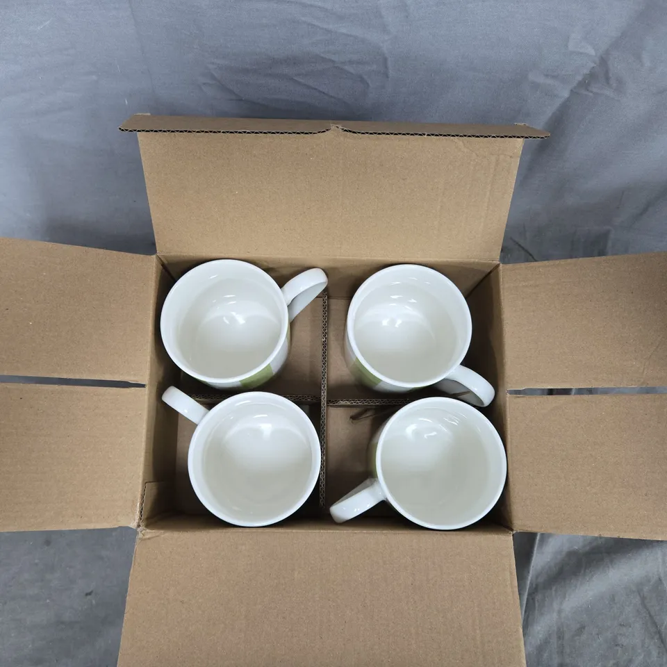 John Lewis 4 x 360ml White Mugs – Boxed