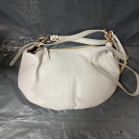 ASHWOOD SOFT SCOOP LEATHER MULTIWAY BAG IN WHITE