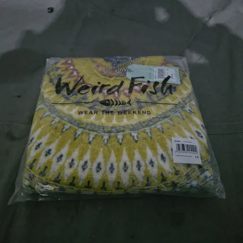 WEIRD FISH LOWELL ECO FAIR ISLE JUMPER – ANTIQUE MOSS – UK 12