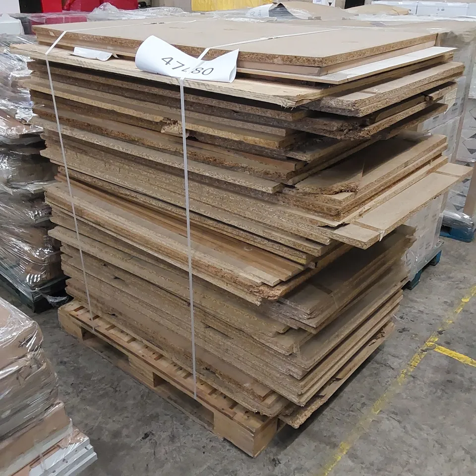PALLET TO CONTAIN A LARGE QUANTITY OF WAREHOUSE CHIPBOARD PANELS 