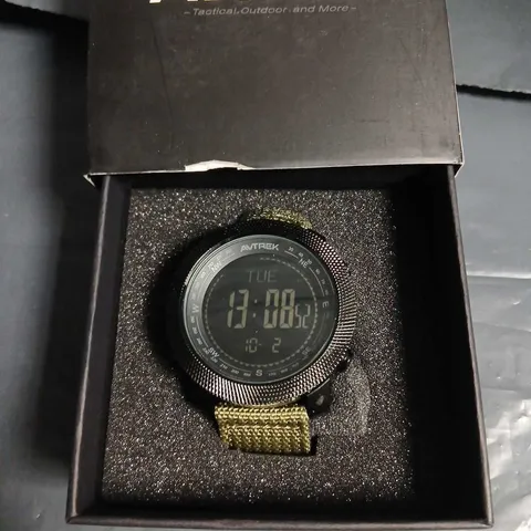 AVTREK DIGITAL TACTICAL WATCH – BOXED, OLIVE STRAP