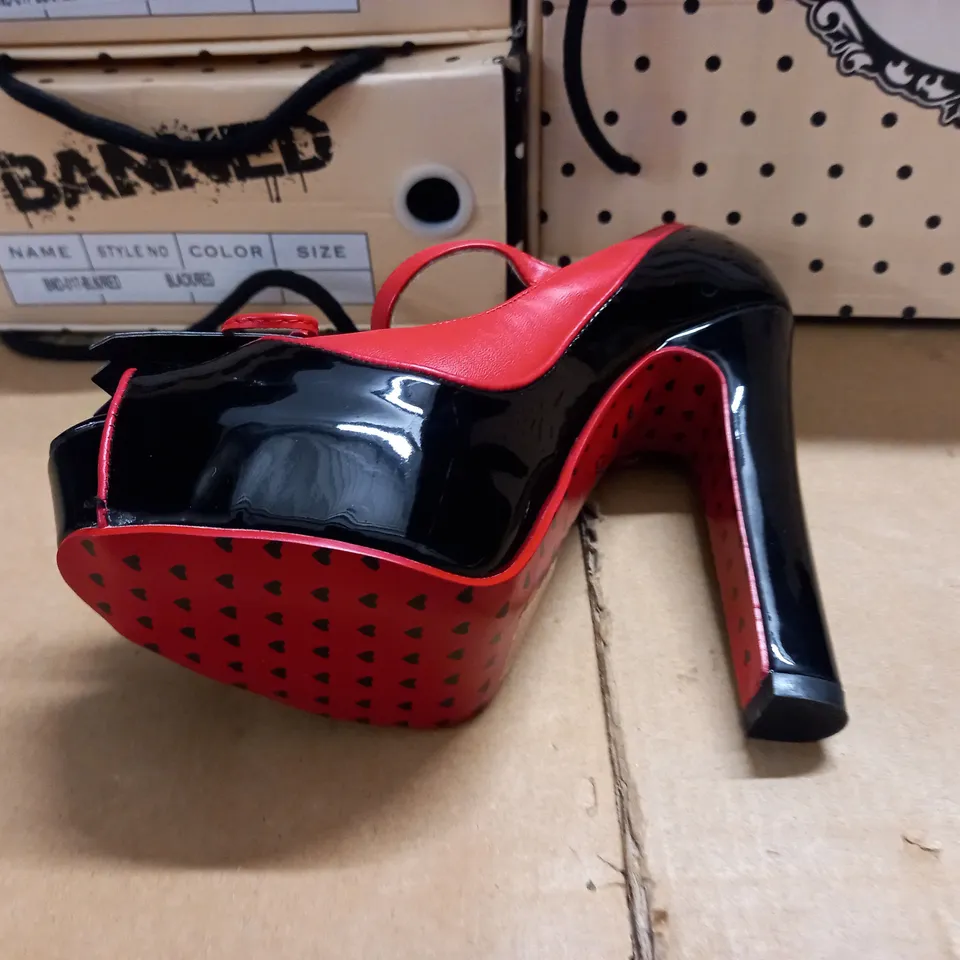 LOT OF 3 BOXED PAIRS OF BANNED HEELED SHOES - VARIOUS SIZES