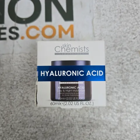 SKINCHEMISTS HYALURONIC ACID DAY & NIGHT MOISTURISER 60ML – BOXED