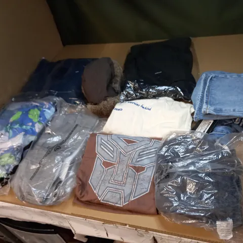 LOT OF APPROX 20 ASSORTED CLOTHING ITEMS VARYING IN SIZE/COLOUR/STYLE TO INCLUDE: TROUSERS, TOPS, JUMPERS