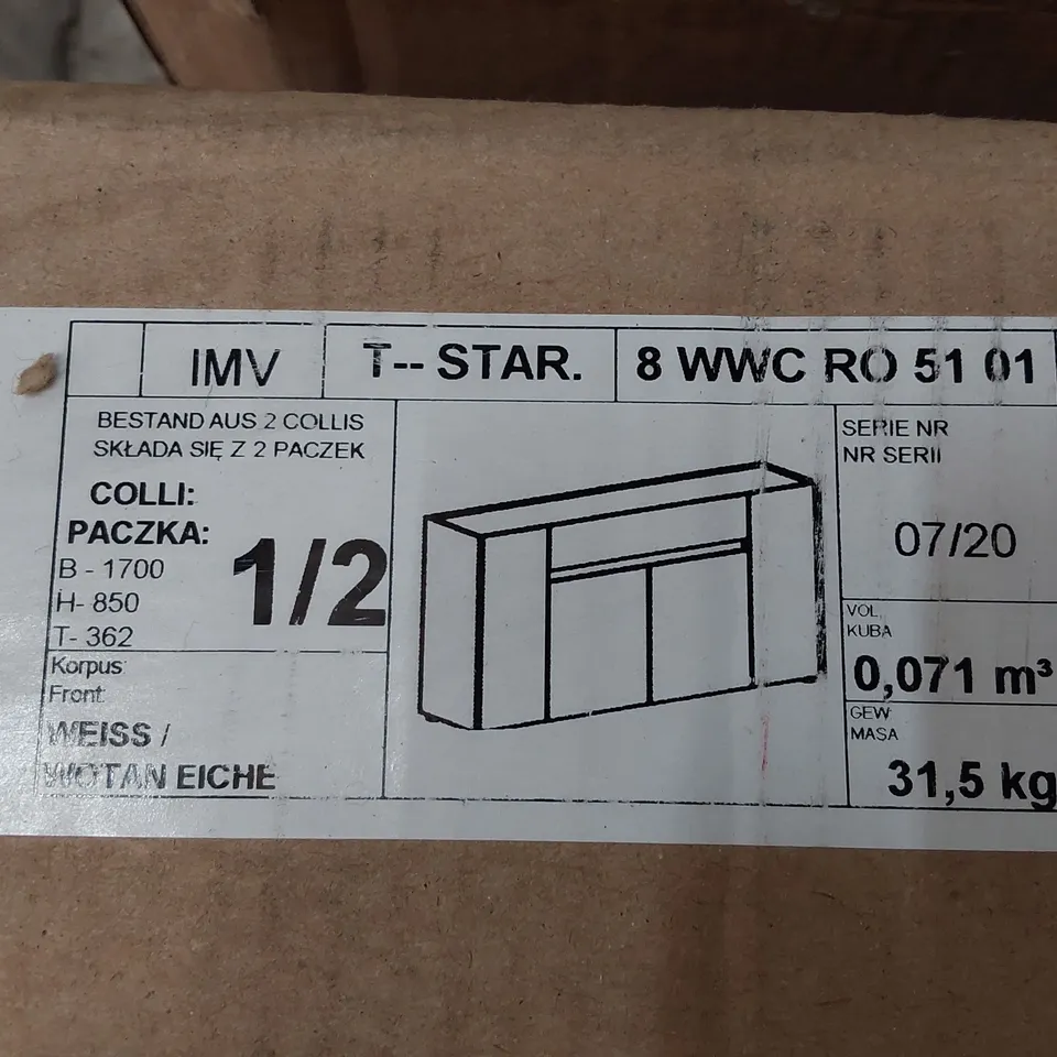 BOX 1 OF 2 T-STAR SIDEBOARD WHITE