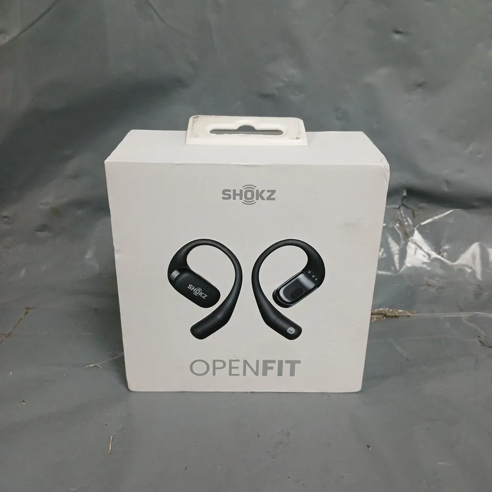 BOXED SHOKZ OPENFIT OPEN-EAR TRUE WIRELESS EARPHONES - BLACK
