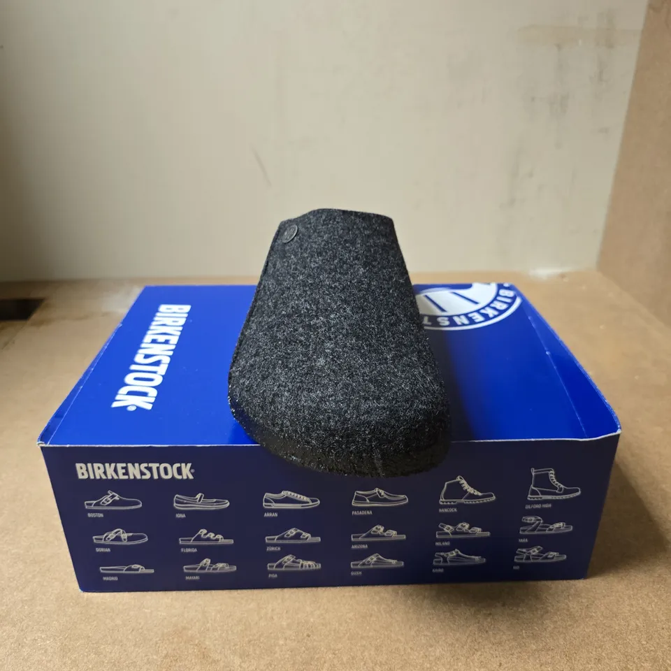 BIRKENSTOCK ZERMATT RIVET ANTHRACITE SLIPPERS – UK 9.5