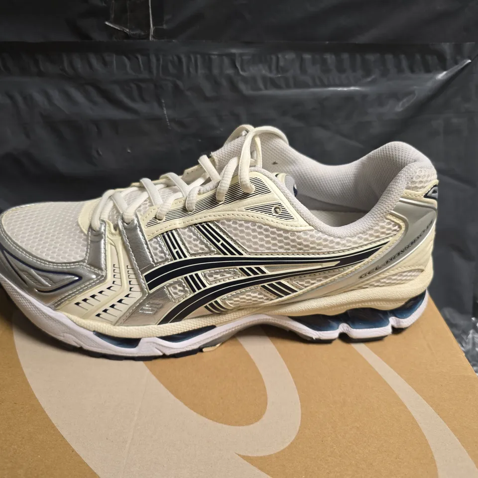 ASICS GEL-KAYANO 14 WOMEN'S RUNNING SHOES - WHITE/MIDNIGHT, UK 10