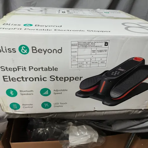 BOXED BLISS & BEYOND STEPFIT PORTABLE ELECTRONIC STEPPER