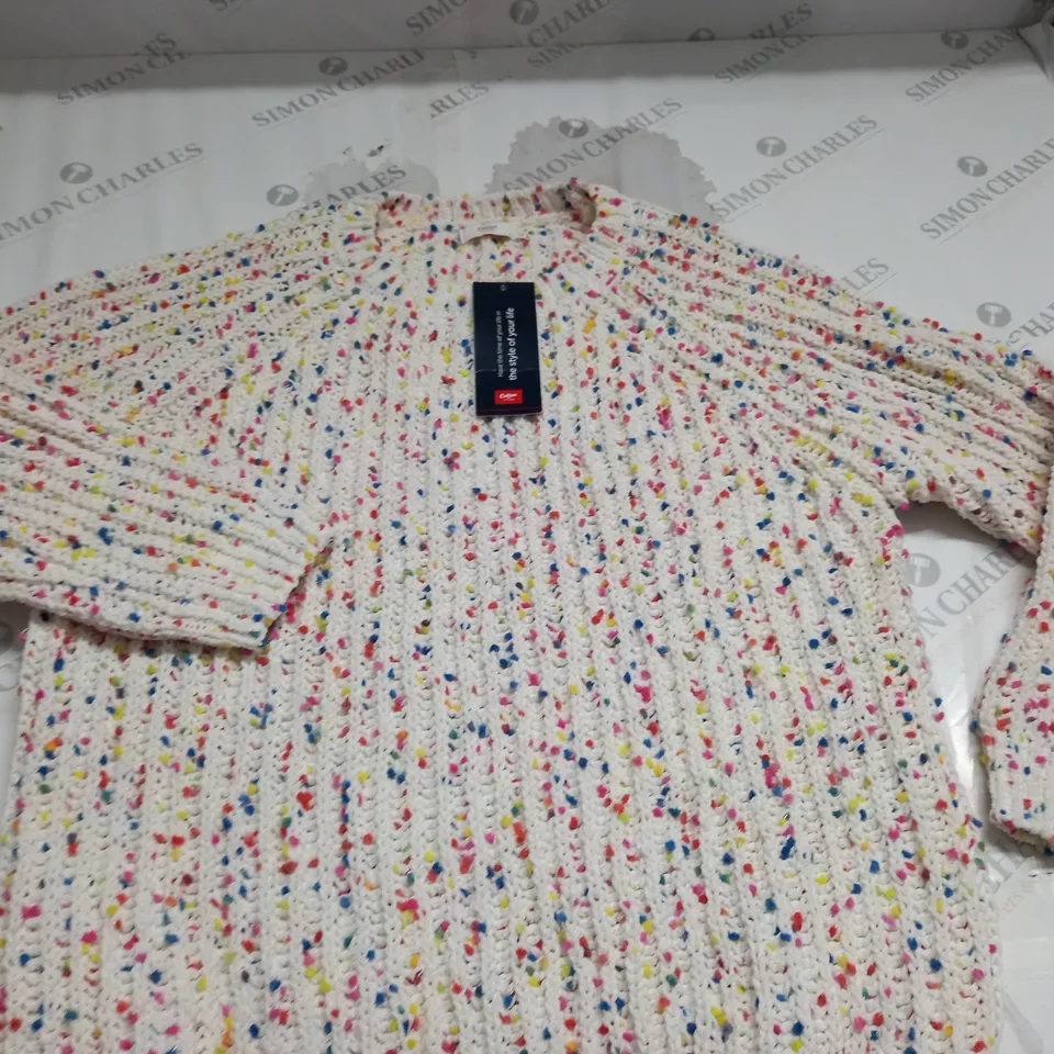 COTTON TRADERS CHENILLE JUMPER IN CREAM - UK 16