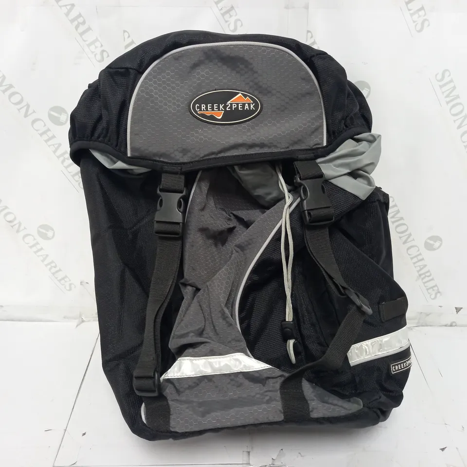 CREEK2PEAK HARDBACK BACKPACK IN BLACK/GREY