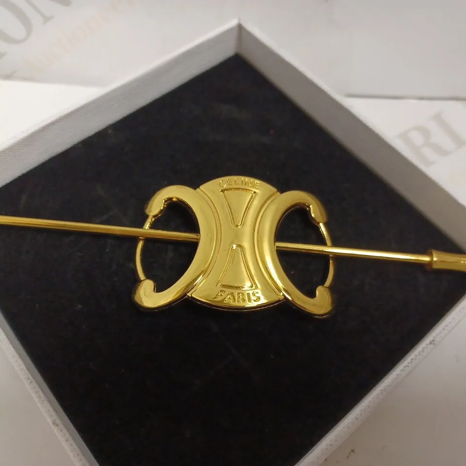 CELINE PARIS GOLD EFFECT HAIR PIN