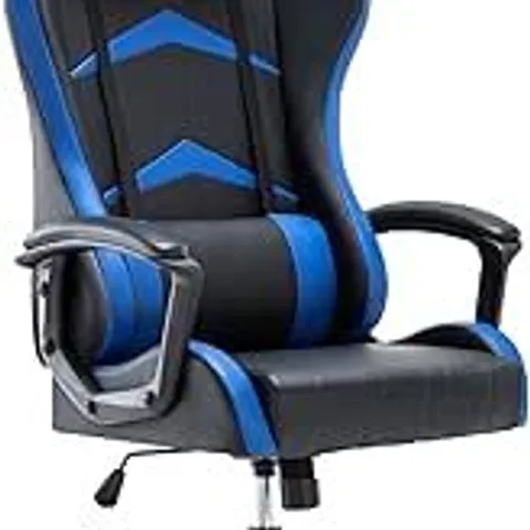BOXED INTIMATE WM HEART GAMING CHAIR HIGH BACK OFFICE CHAIR DESK CHAIR RACING CHAIR RECLINING CHAIR COMPUTER CHAIR SWIVEL CHAIR PC CHAIR (BLUE)