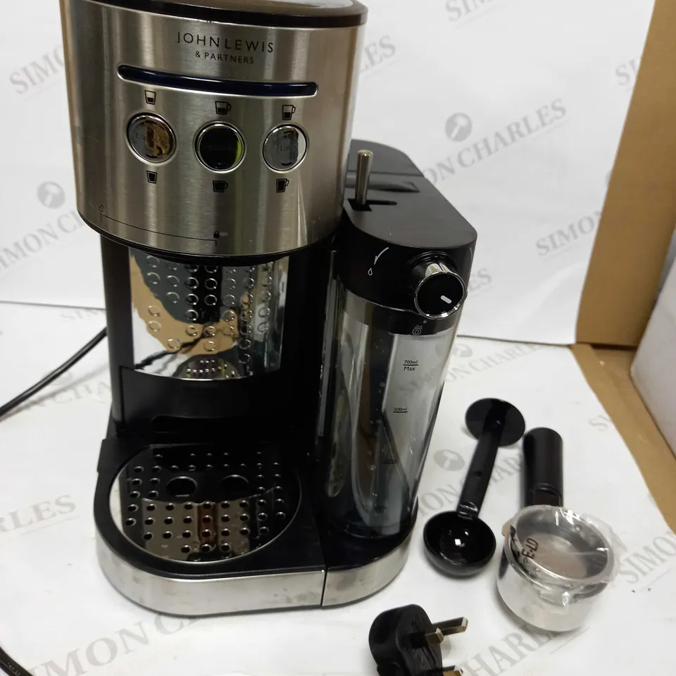 JOHN LEWIS PUMP ESPRESSO COFFEE MACHINE 