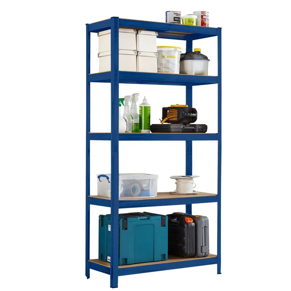 BOXED NEO 5-TIER METAL SHELVING UNIT - BLUE (1 BOX)