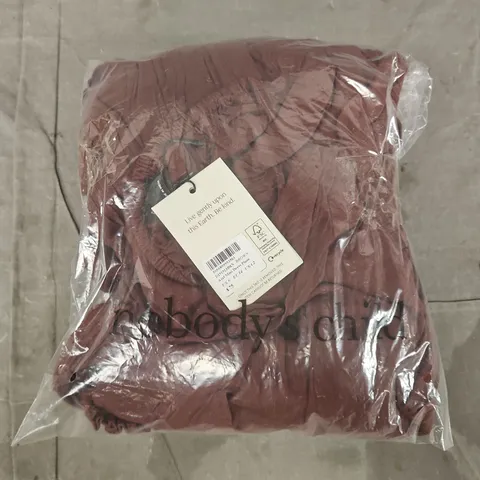 BAGGED NOBODY'S CHILD AXEL MINI DRESS IN BROWN SIZE UK 6