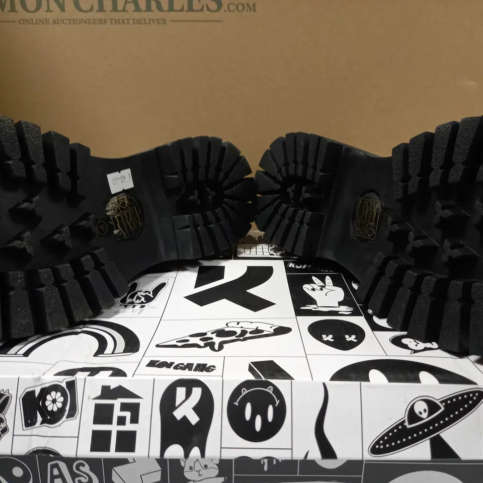 KOI WILLOW MONOCHROME VEGAN LOAFERS - SIZE 4