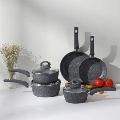 BOXED ALLANA - JO 8-PIECE NON-STICK ALUMINIUM COOKWARE SET