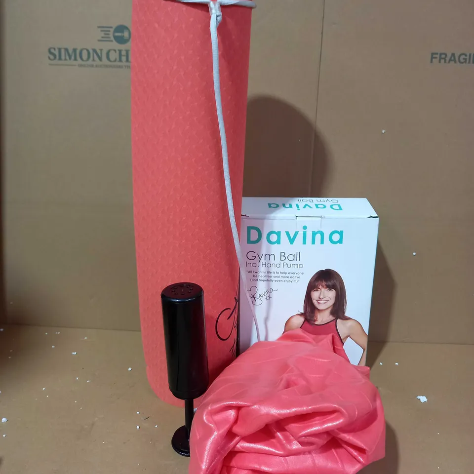 DAVINA FITNESS SWISS BALL WITH YOGA MAT & PUMP