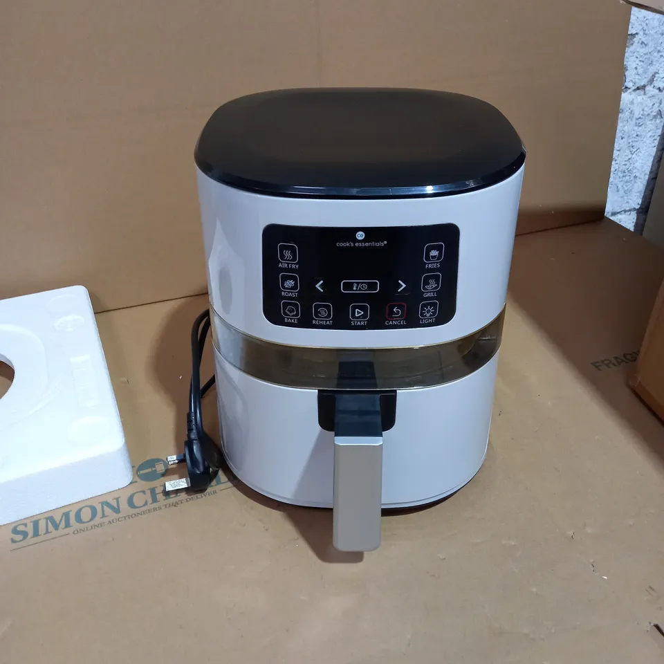 COOK'S ESSENTIALS 4.0L AIR FRYER WITH DIGITAL TOUCHSCREEN & VIEWING SCREEN - COOL GREY