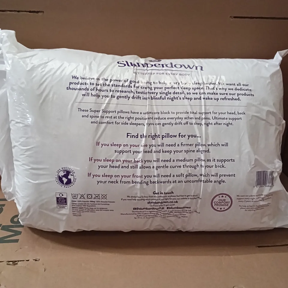 BAGGED SLUMBERDOWN SUPER SUPPORT PILLOWS (SET OF 2)