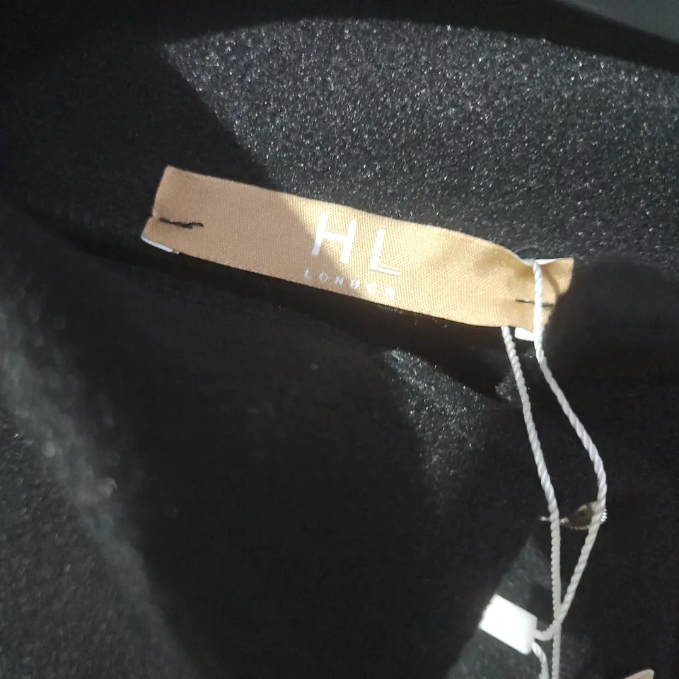 HL LONDON BLACK CAPE WITH BELT – WOMEN'S OUTERWEAR- SIZE UNSPECIFIED 