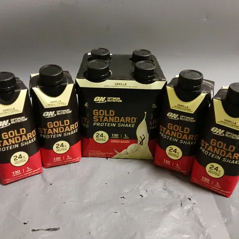 8 OPTIMUM NUTRITION GOLD STANDARD PROTEIN SHAKES VANILLA FLAVOUR (8 x 325ml) - COLLECTION ONLY