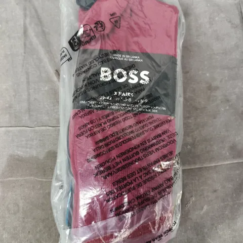 BOSS 3-PACK SOCKS IN VARIOUS COLOURS SIZE UK 5.5-8